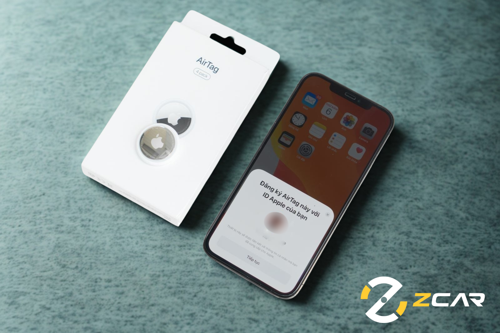 Đăng ký AirTag với Apple ID của bạn.