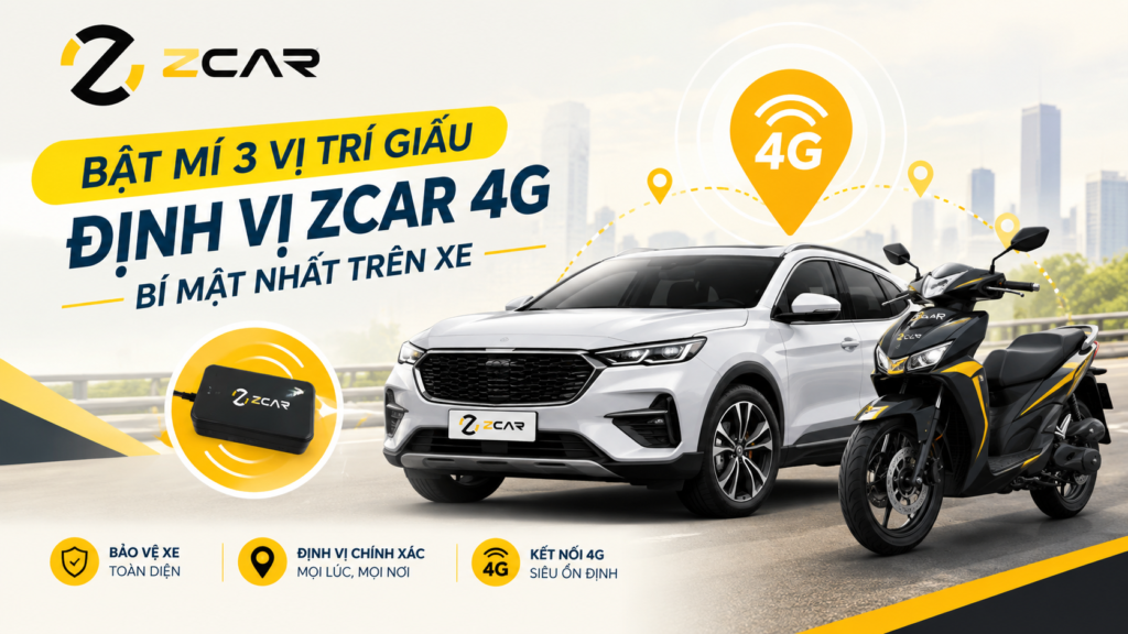 Hình minh họa định vị ZCAR 4G cho ô tô và xe máy